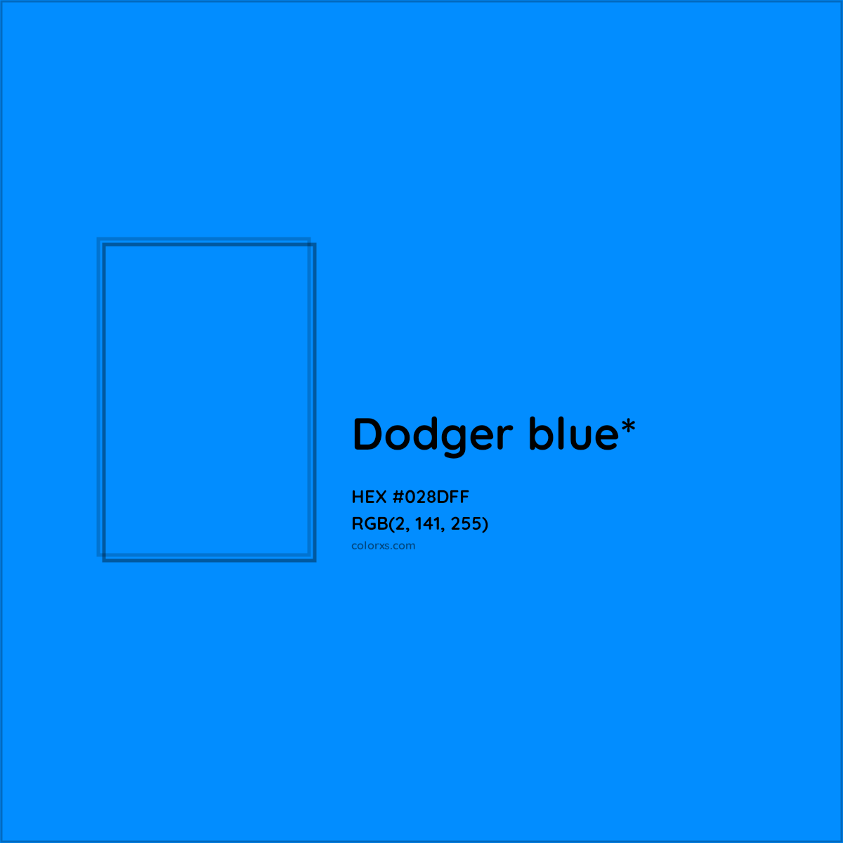 HEX #028DFF Color Name, Color Code, Palettes, Similar Paints, Images