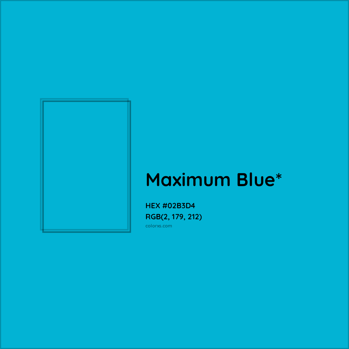 HEX #02B3D4 Color Name, Color Code, Palettes, Similar Paints, Images