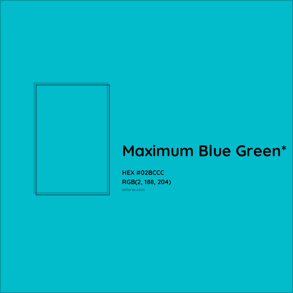 HEX #02BCCC Color Name, Color Code, Palettes, Similar Paints, Images