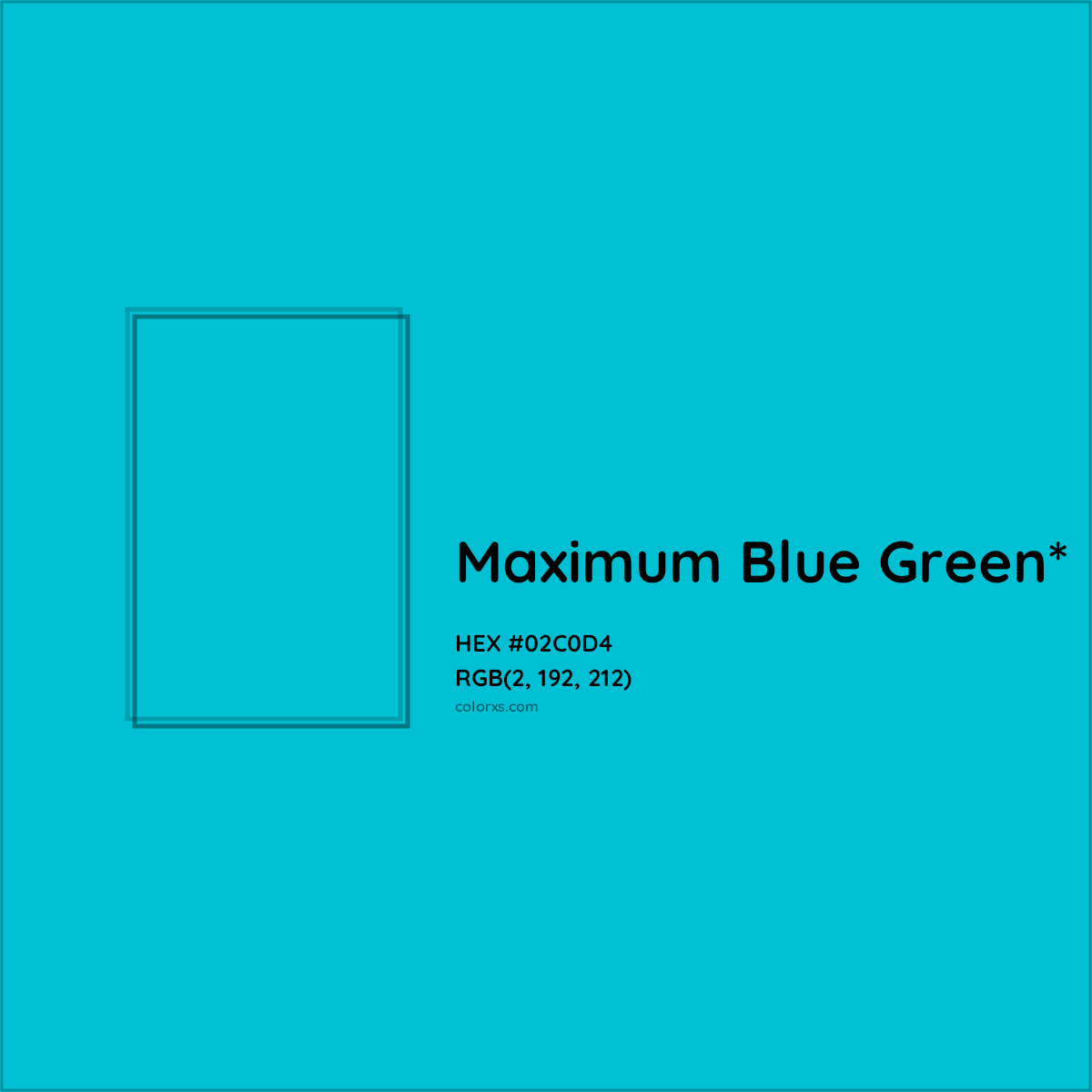 HEX #02C0D4 Color Name, Color Code, Palettes, Similar Paints, Images