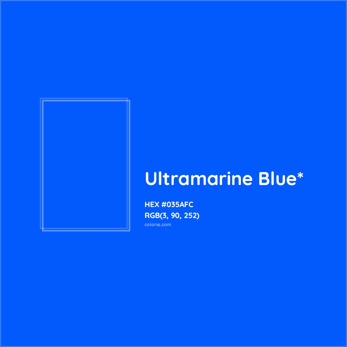 HEX #035AFC Color Name, Color Code, Palettes, Similar Paints, Images