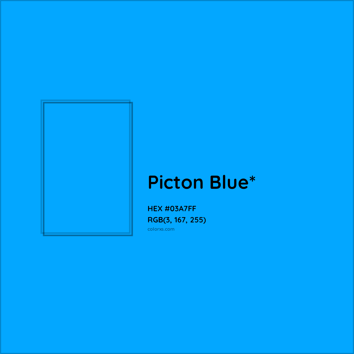 HEX #03A7FF Color Name, Color Code, Palettes, Similar Paints, Images