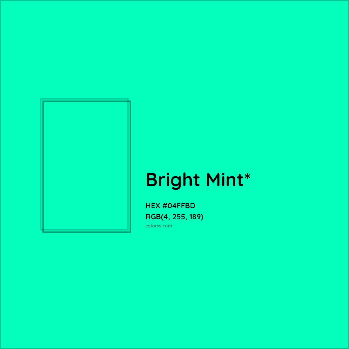 HEX #04FFBD Color Name, Color Code, Palettes, Similar Paints, Images