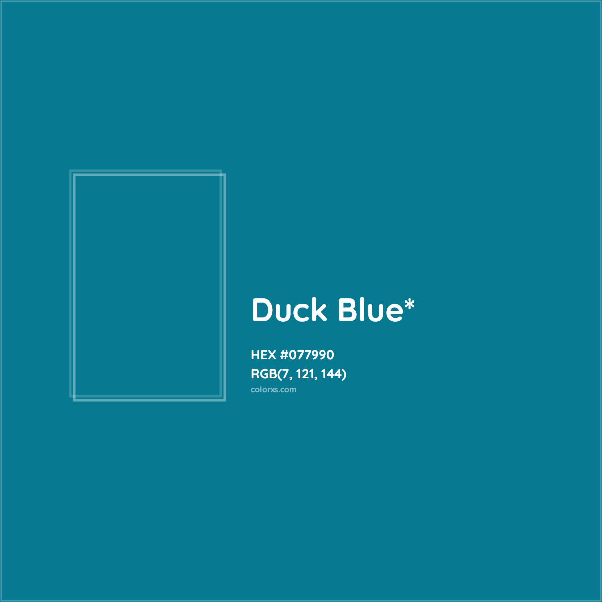 HEX #077990 Color Name, Color Code, Palettes, Similar Paints, Images