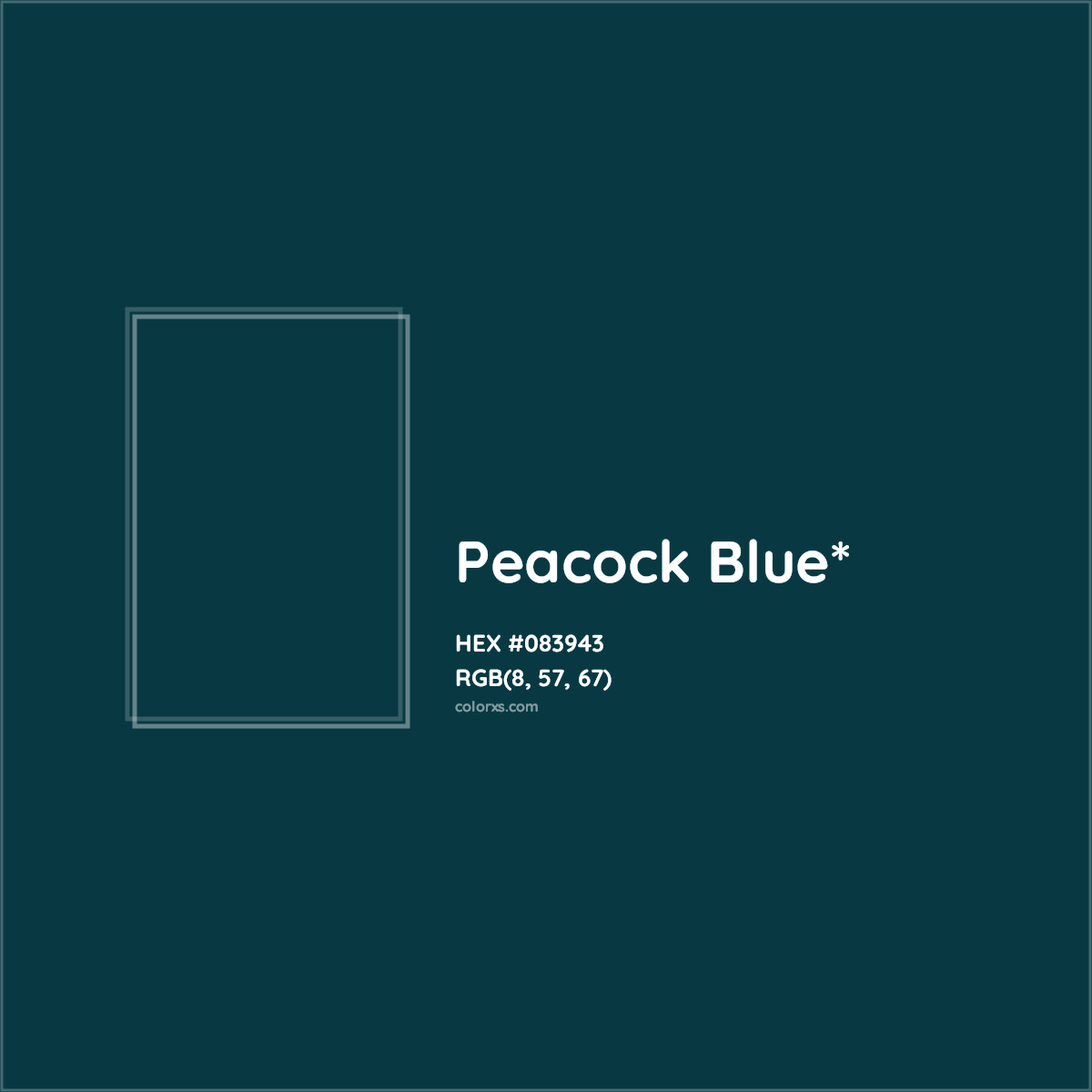 HEX #083943 Color Name, Color Code, Palettes, Similar Paints, Images