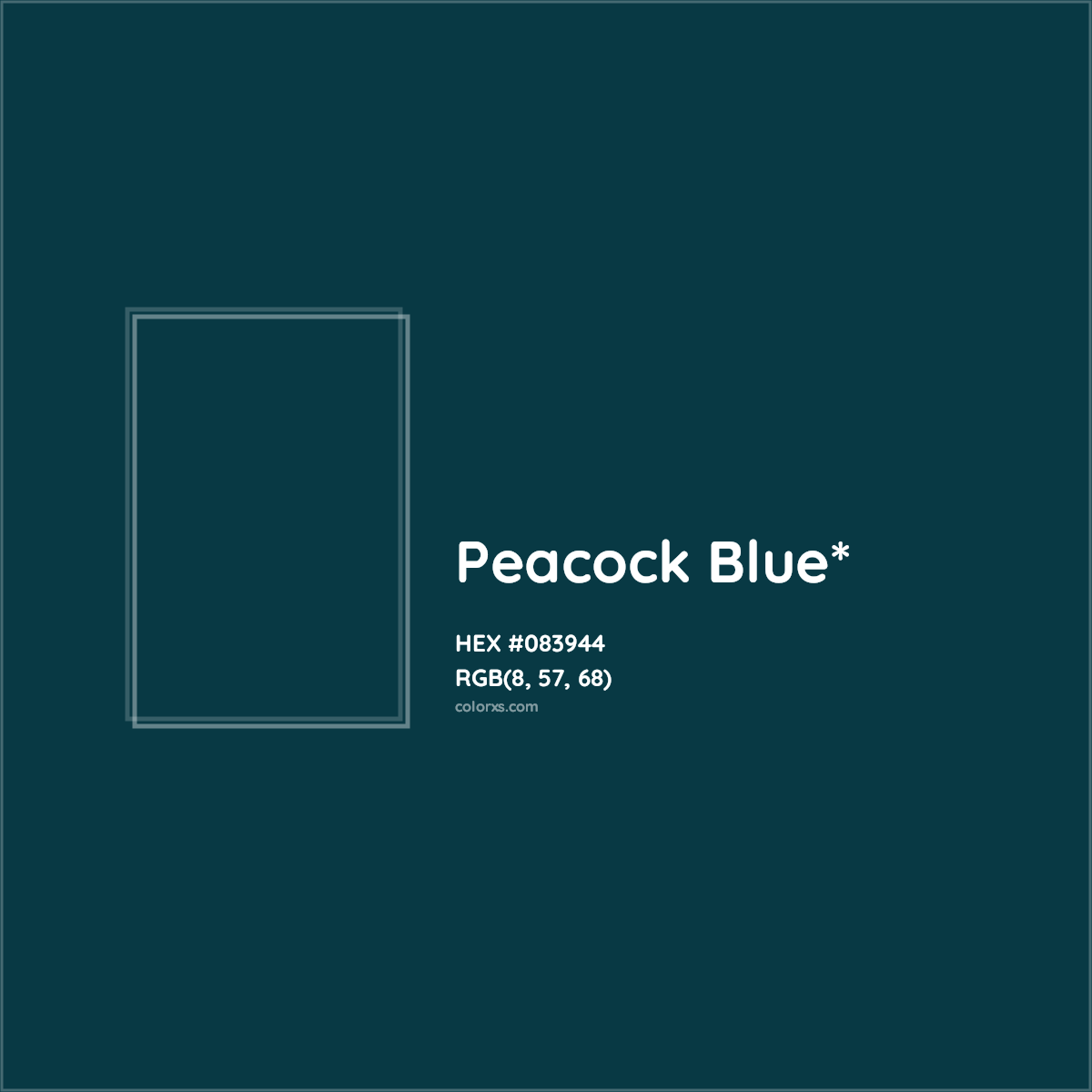 HEX #083944 Color Name, Color Code, Palettes, Similar Paints, Images