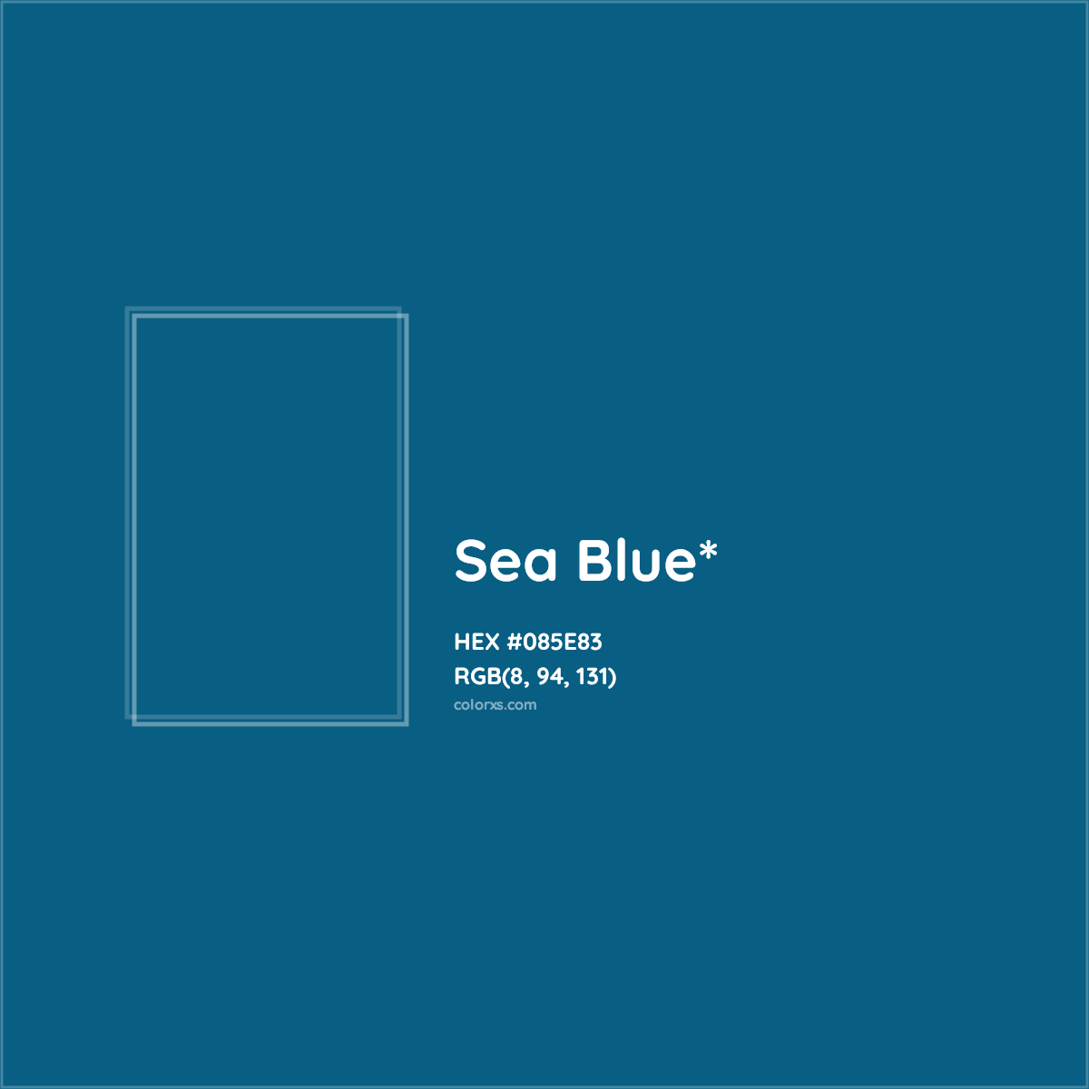 HEX #085E83 Color Name, Color Code, Palettes, Similar Paints, Images