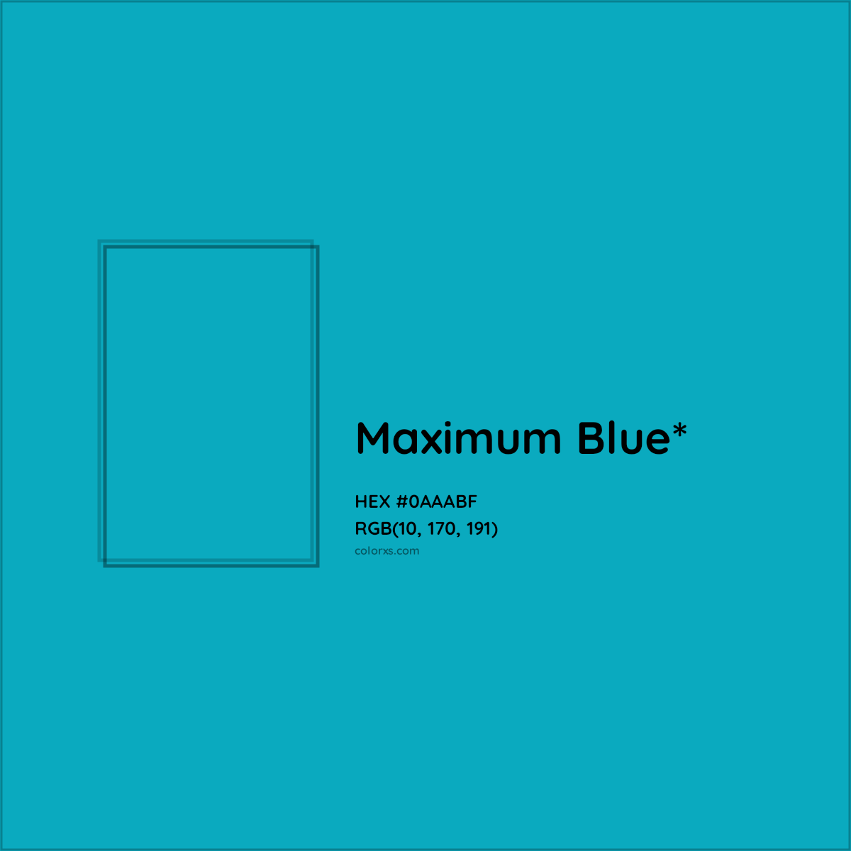 HEX #0AAABF Color Name, Color Code, Palettes, Similar Paints, Images