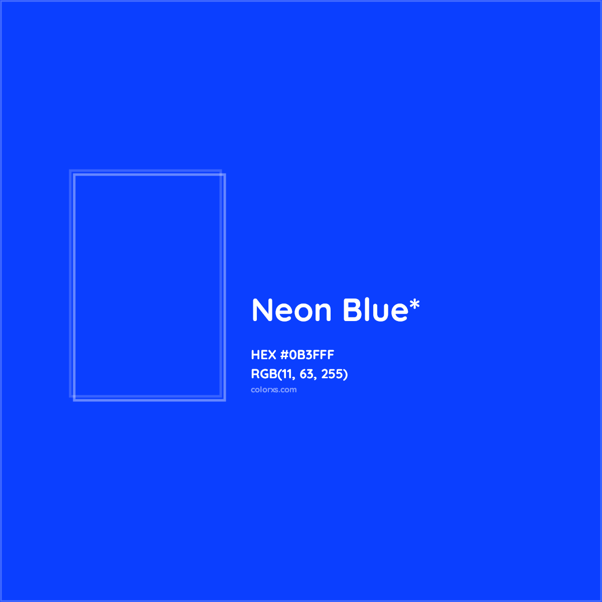 HEX #0B3FFF Color Name, Color Code, Palettes, Similar Paints, Images