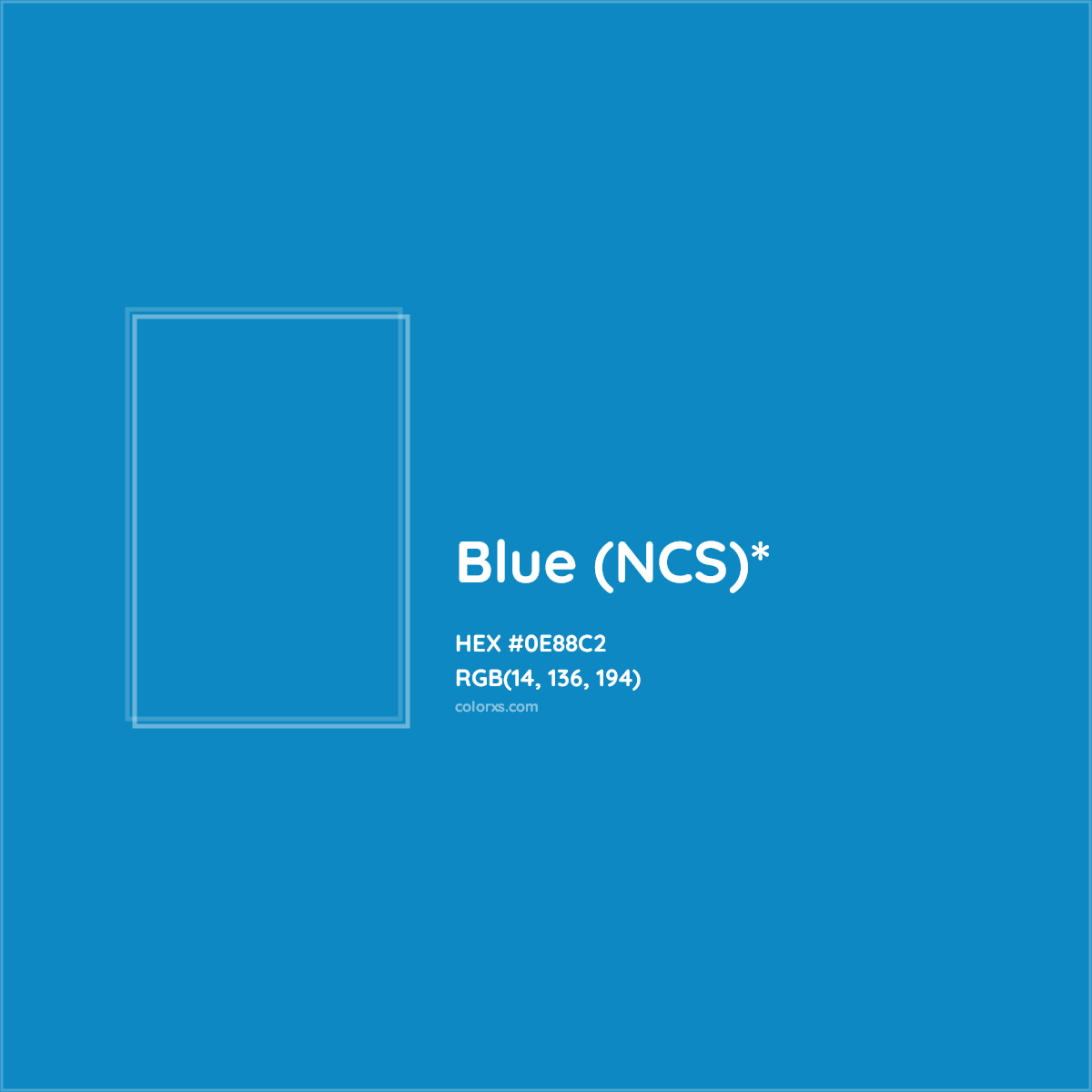 HEX #0E88C2 Color Name, Color Code, Palettes, Similar Paints, Images