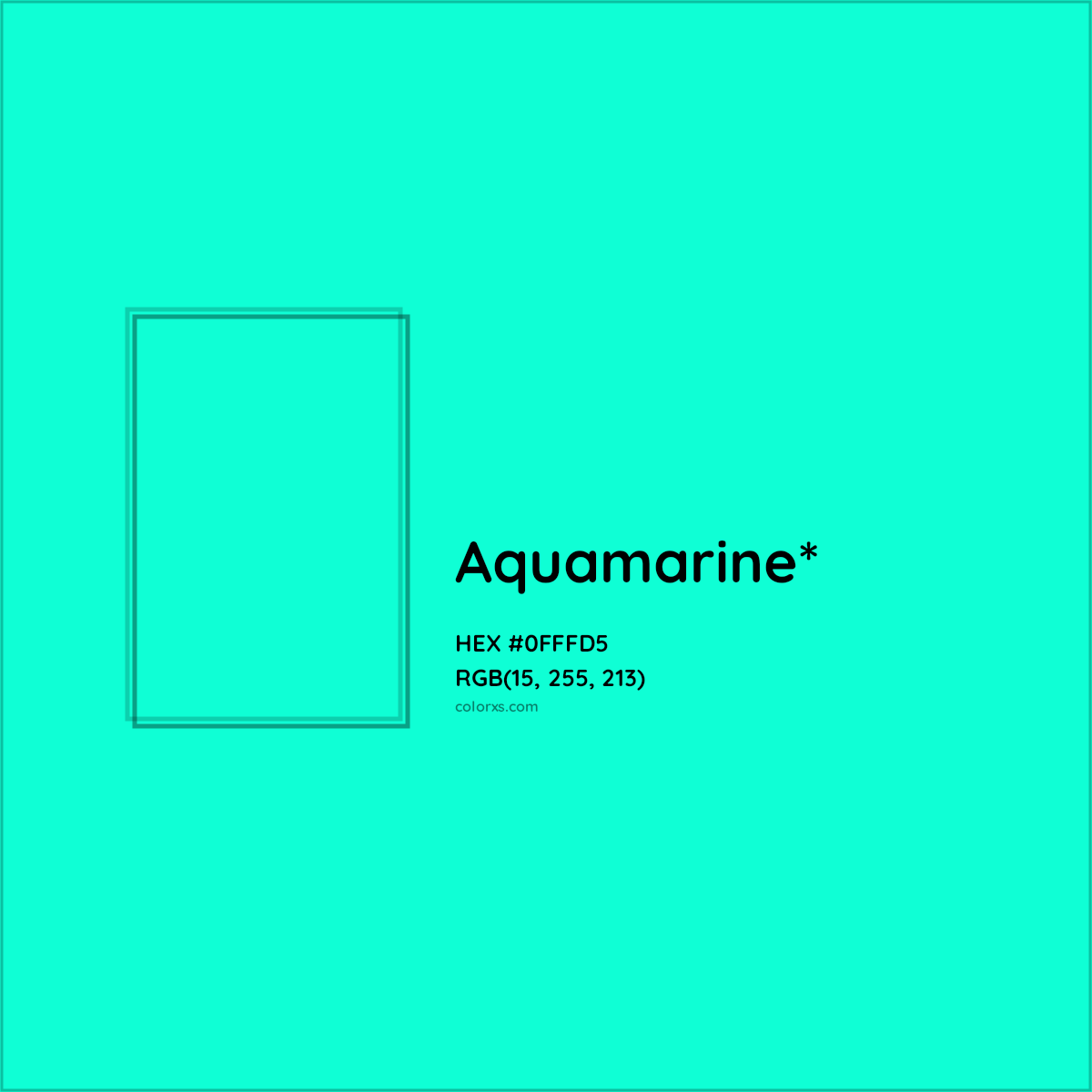 HEX #0FFFD5 Color Name, Color Code, Palettes, Similar Paints, Images