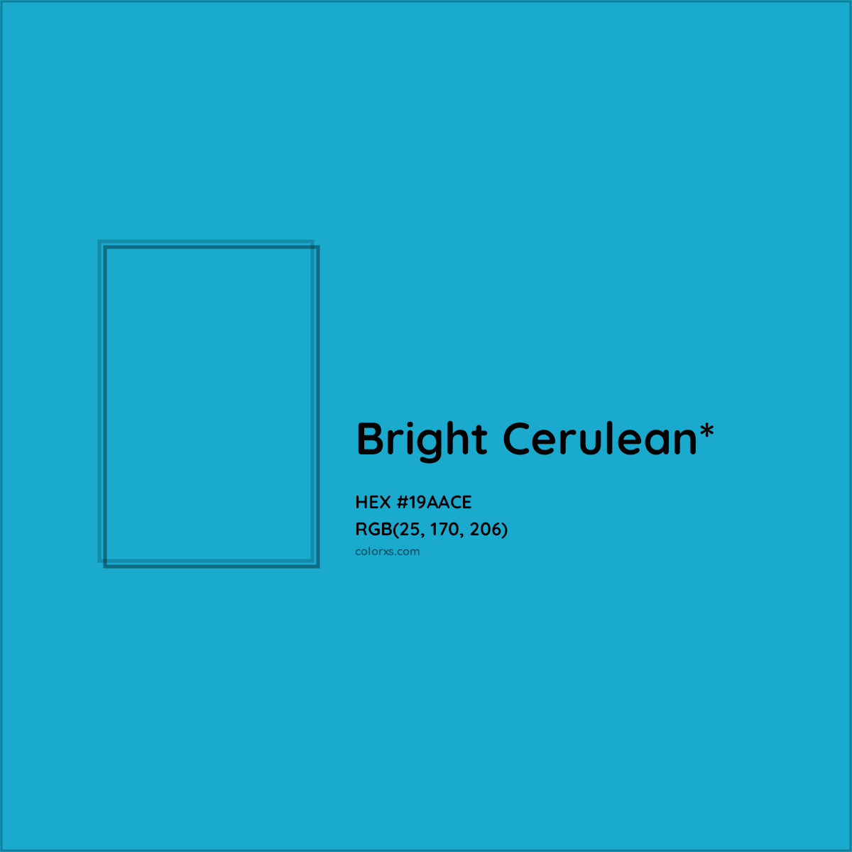 HEX #19AACE Color Name, Color Code, Palettes, Similar Paints, Images