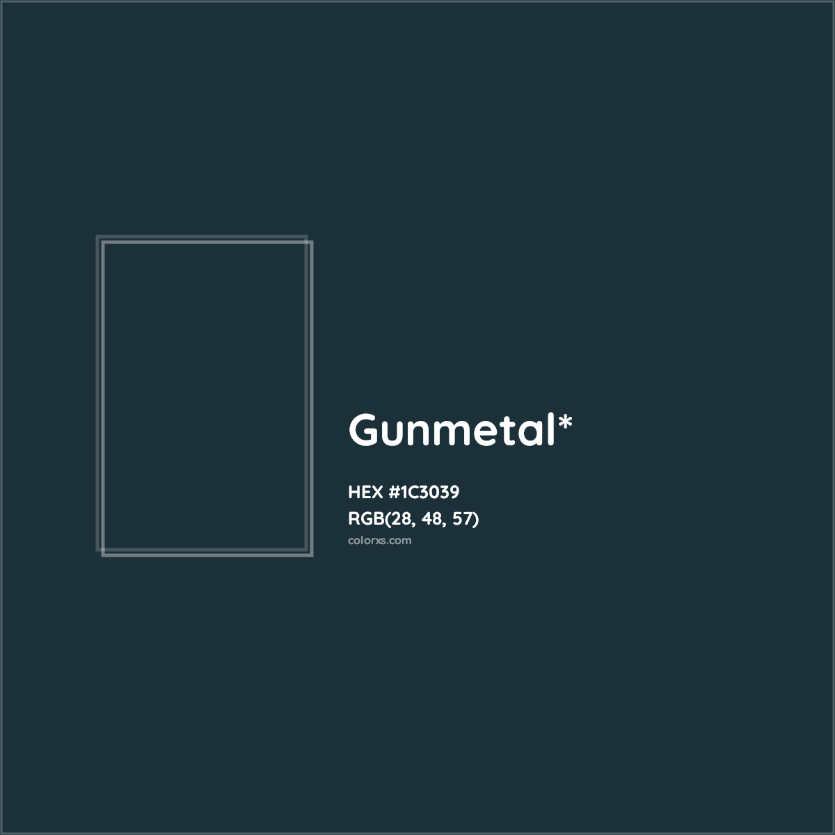 HEX #1C3039 Color Name, Color Code, Palettes, Similar Paints, Images