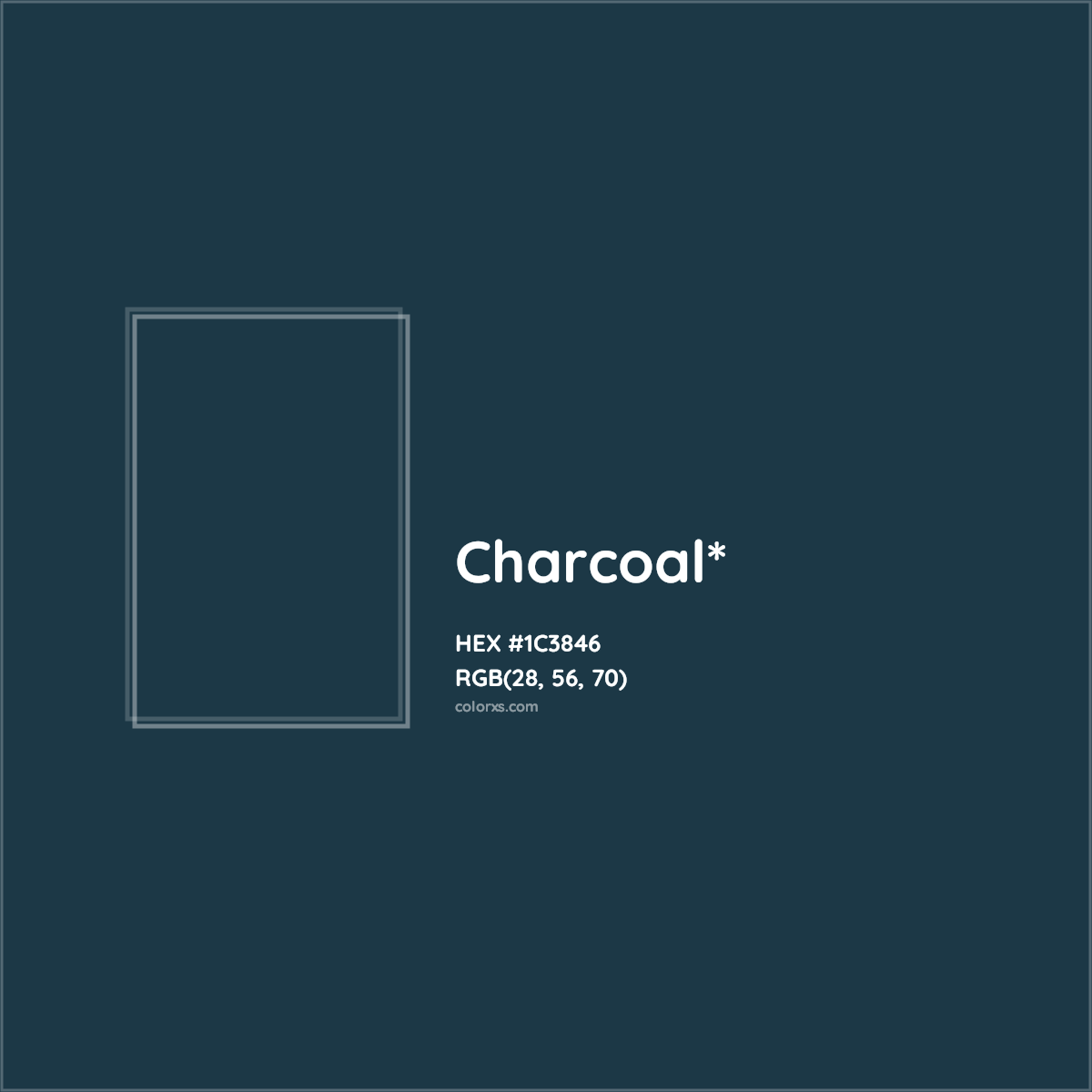 HEX #1C3846 Color Name, Color Code, Palettes, Similar Paints, Images