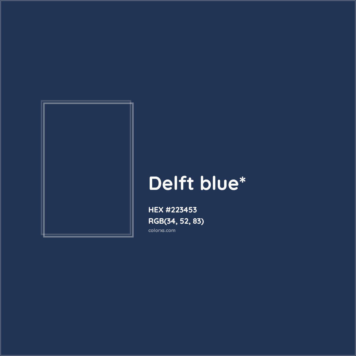 HEX #223453 Color Name, Color Code, Palettes, Similar Paints, Images