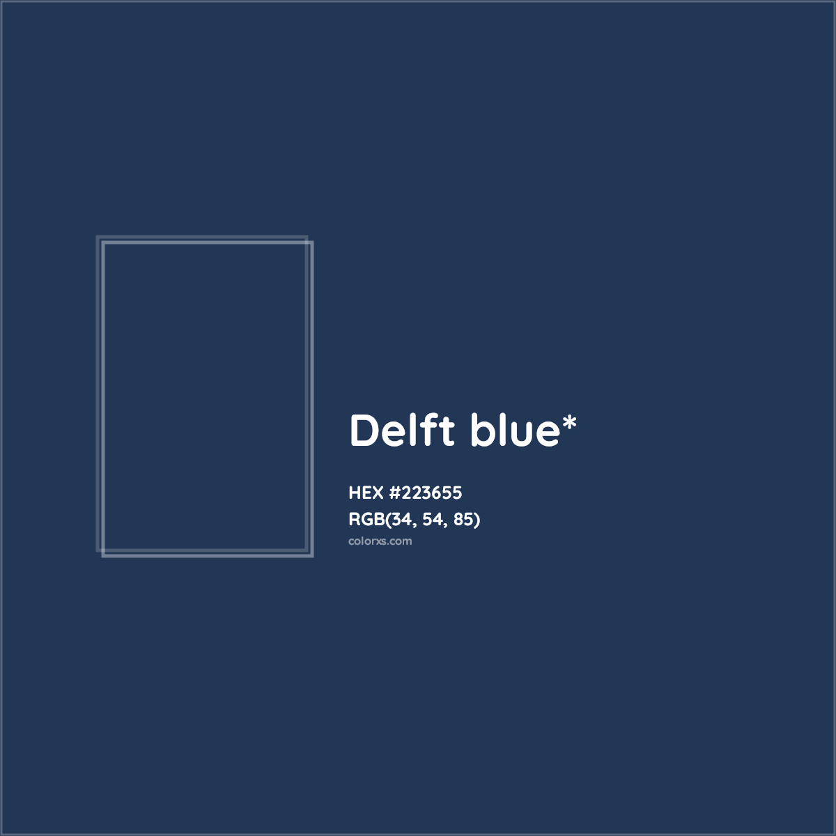 HEX #223655 Color Name, Color Code, Palettes, Similar Paints, Images