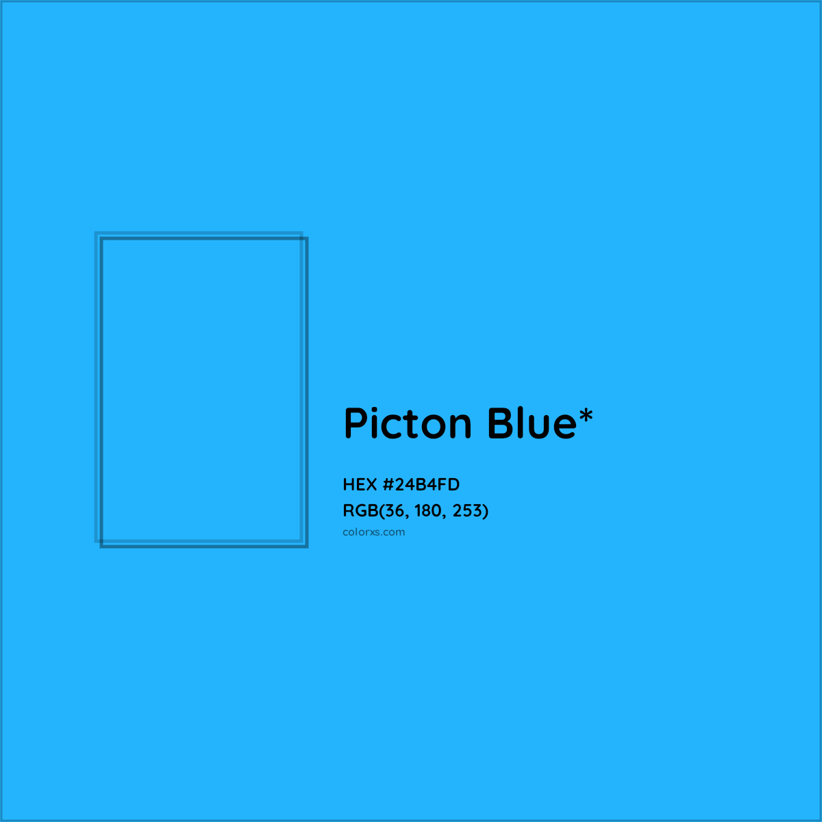 HEX #24B4FD Color Name, Color Code, Palettes, Similar Paints, Images