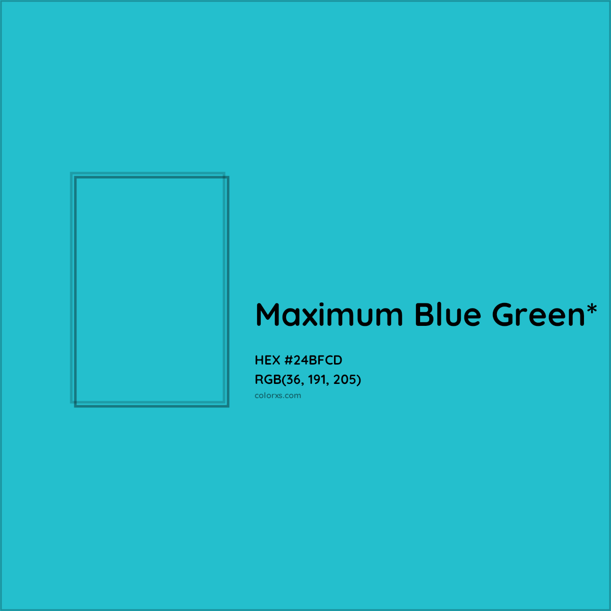 HEX #24BFCD Color Name, Color Code, Palettes, Similar Paints, Images