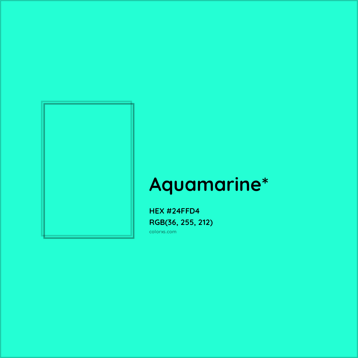 HEX #24FFD4 Color Name, Color Code, Palettes, Similar Paints, Images