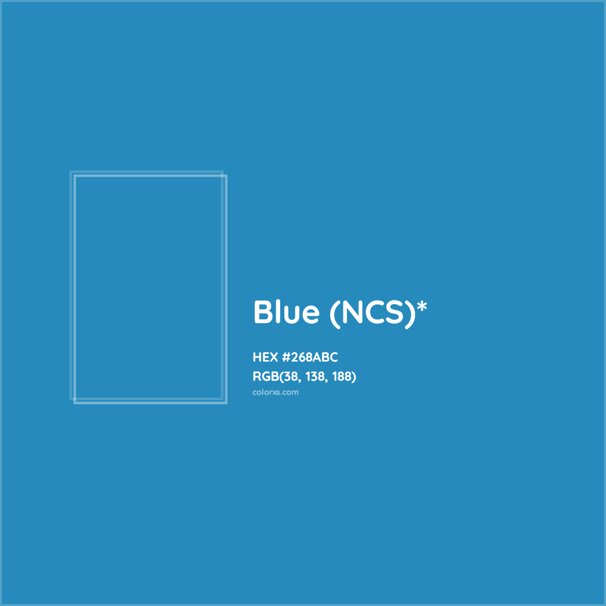 HEX #268ABC Color Name, Color Code, Palettes, Similar Paints, Images