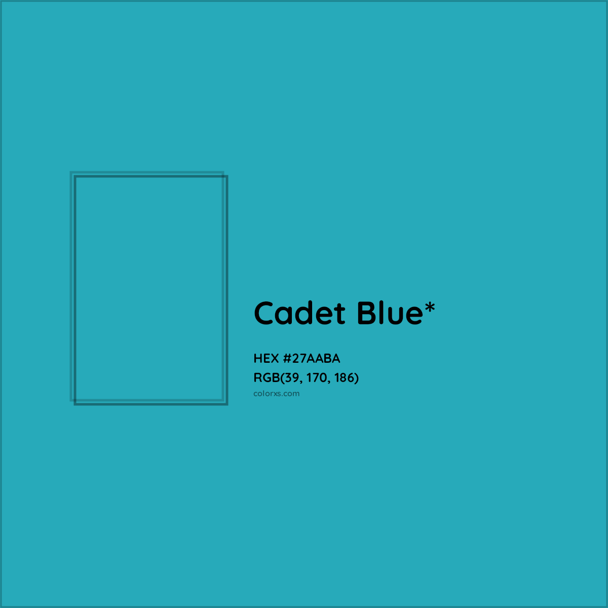 HEX #27AABA Color Name, Color Code, Palettes, Similar Paints, Images