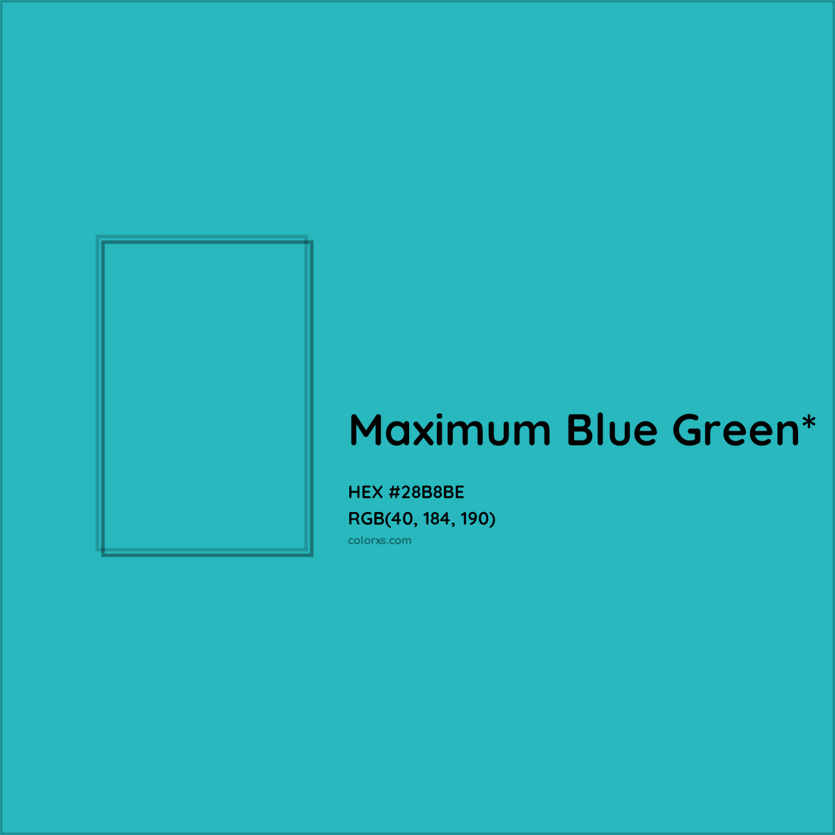 HEX #28B8BE Color Name, Color Code, Palettes, Similar Paints, Images