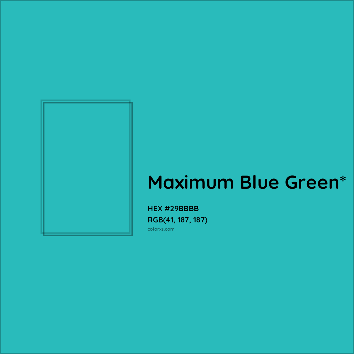 HEX #29BBBB Color Name, Color Code, Palettes, Similar Paints, Images