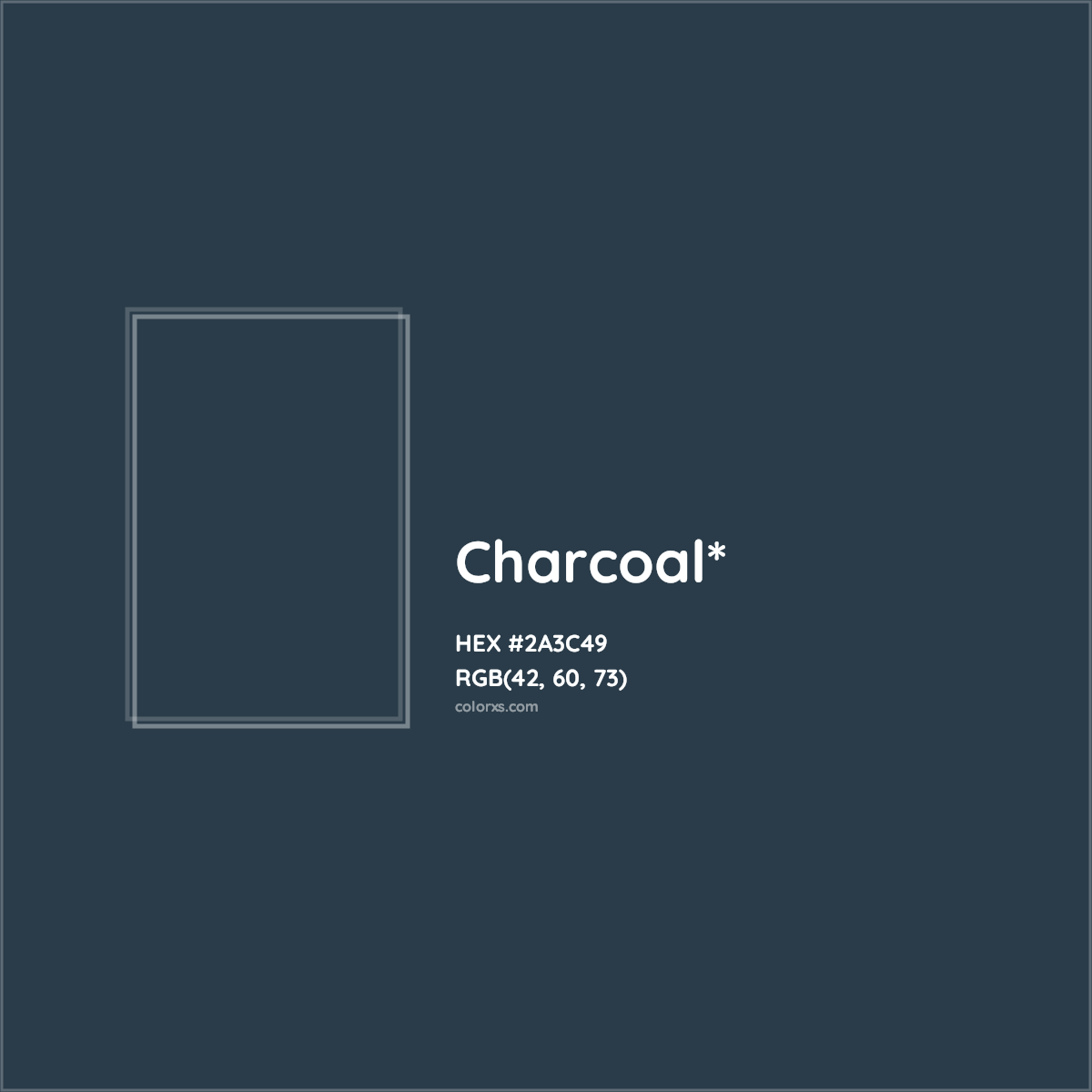 HEX #2A3C49 Color Name, Color Code, Palettes, Similar Paints, Images