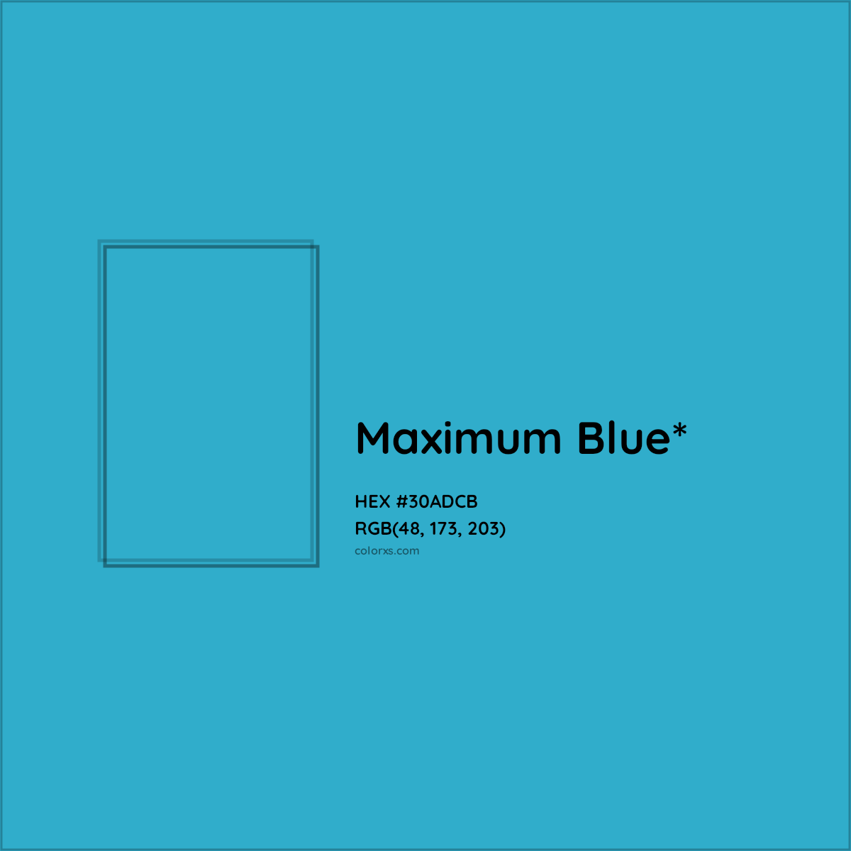 HEX #30ADCB Color Name, Color Code, Palettes, Similar Paints, Images