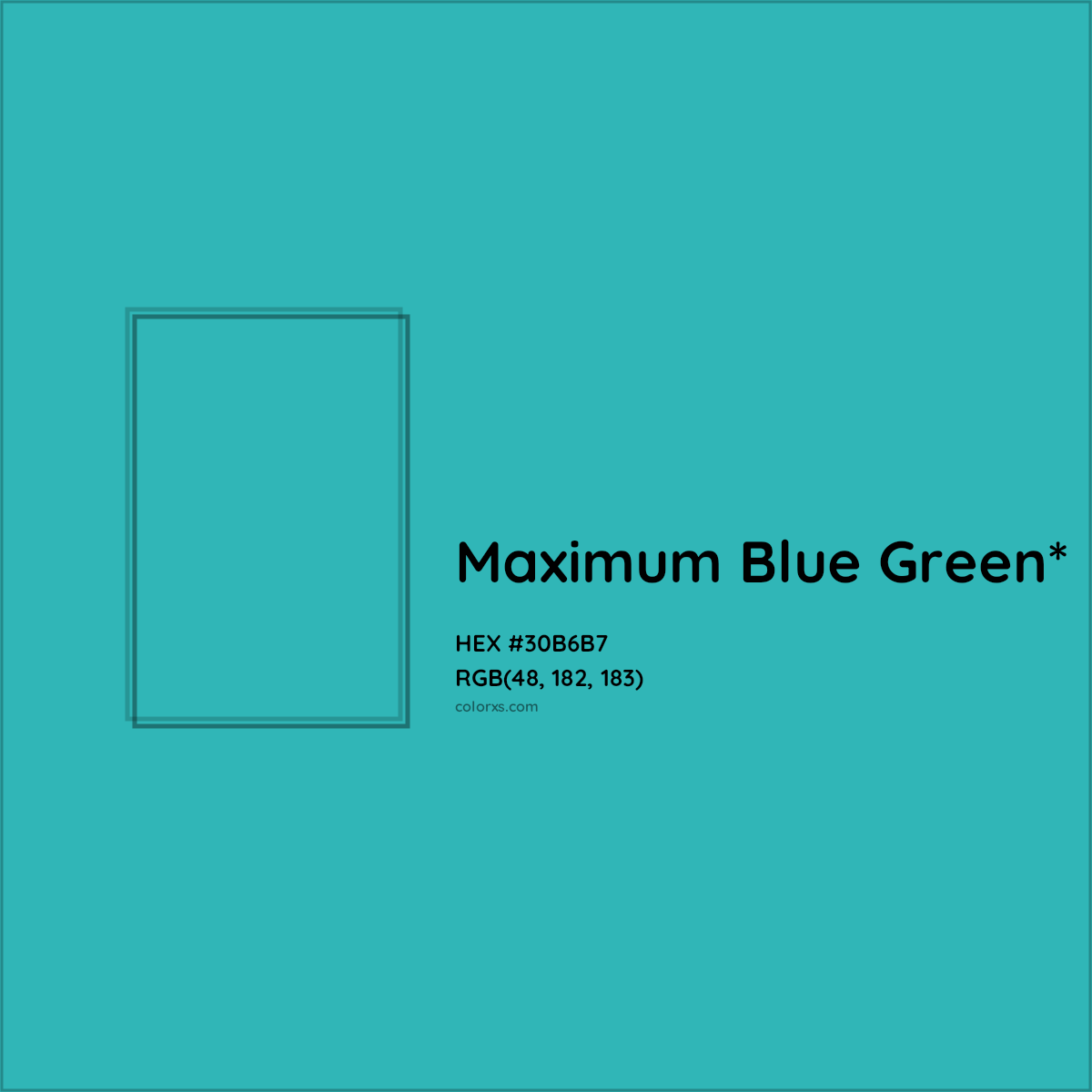 HEX #30B6B7 Color Name, Color Code, Palettes, Similar Paints, Images