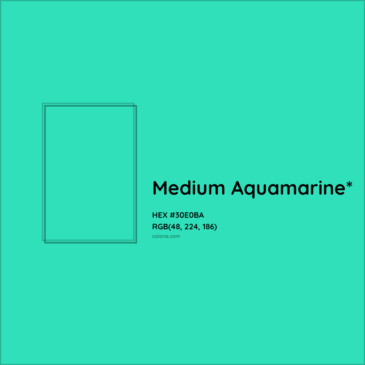 HEX #30E0BA Color Name, Color Code, Palettes, Similar Paints, Images