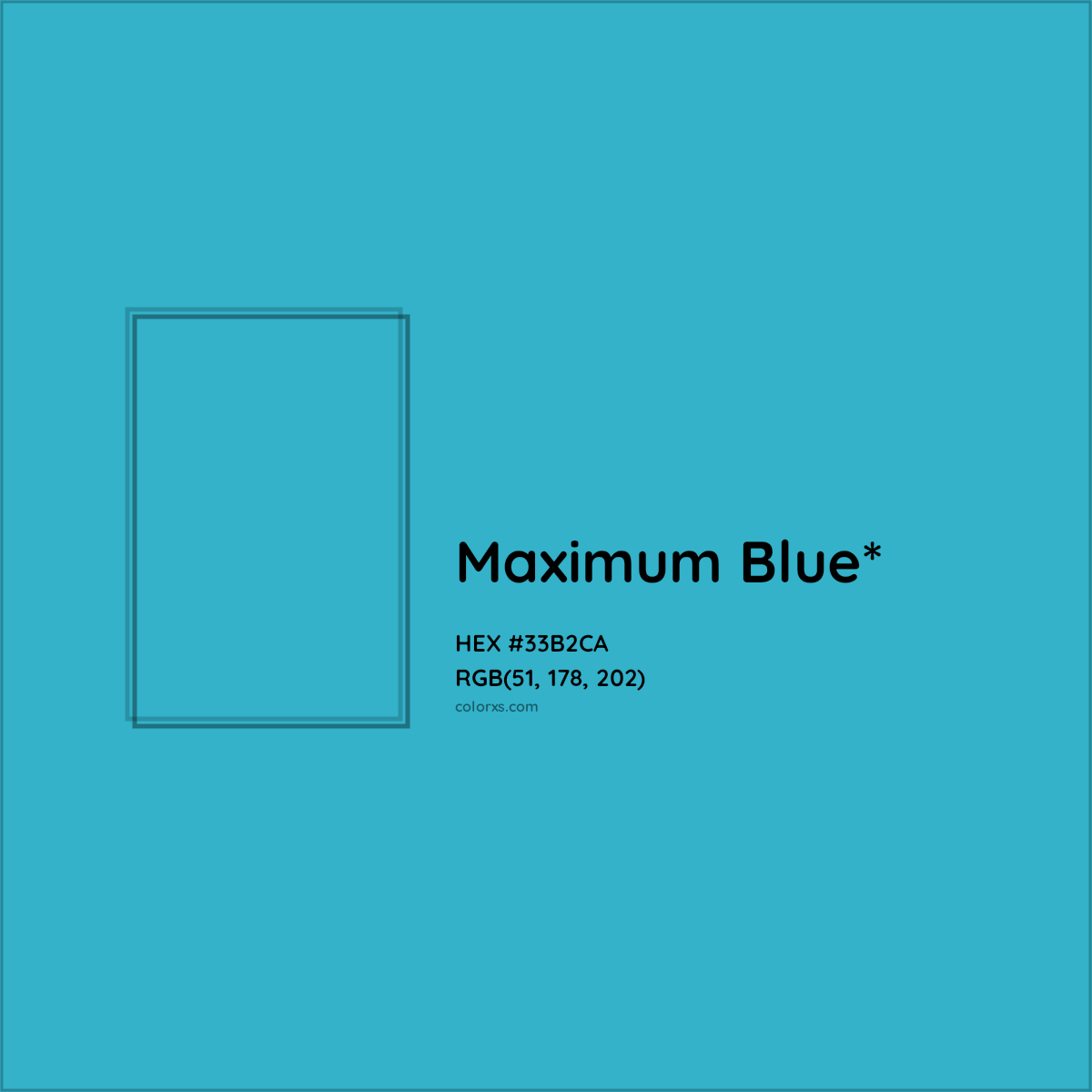 HEX #33B2CA Color Name, Color Code, Palettes, Similar Paints, Images