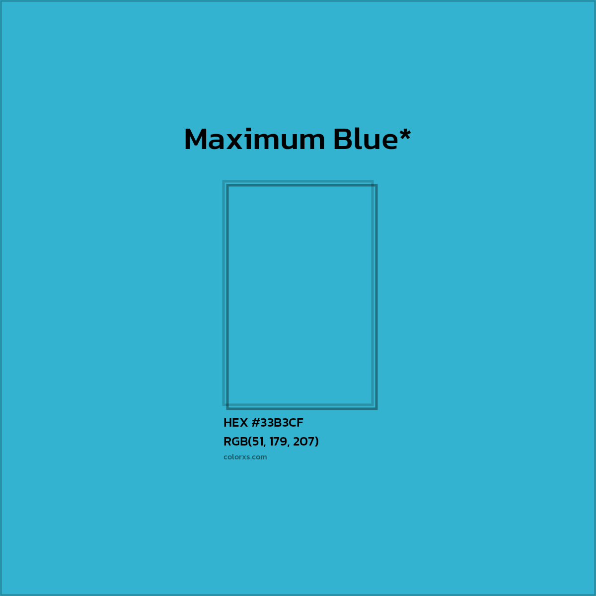 HEX #33B3CF Color Name, Color Code, Palettes, Similar Paints, Images