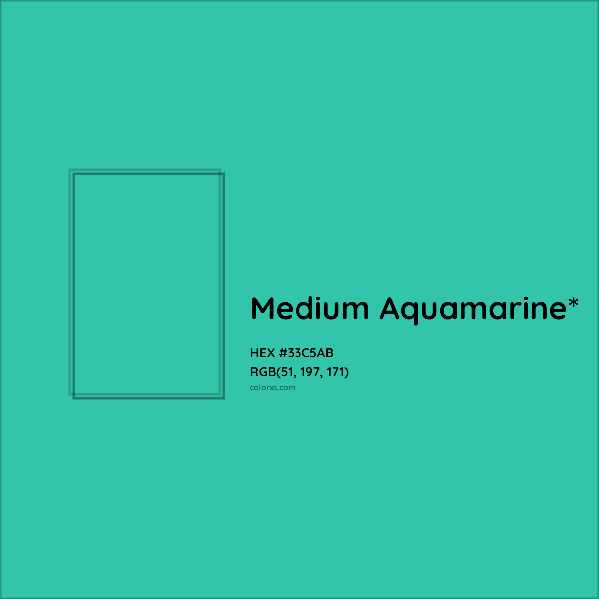 HEX #33C5AB Color Name, Color Code, Palettes, Similar Paints, Images