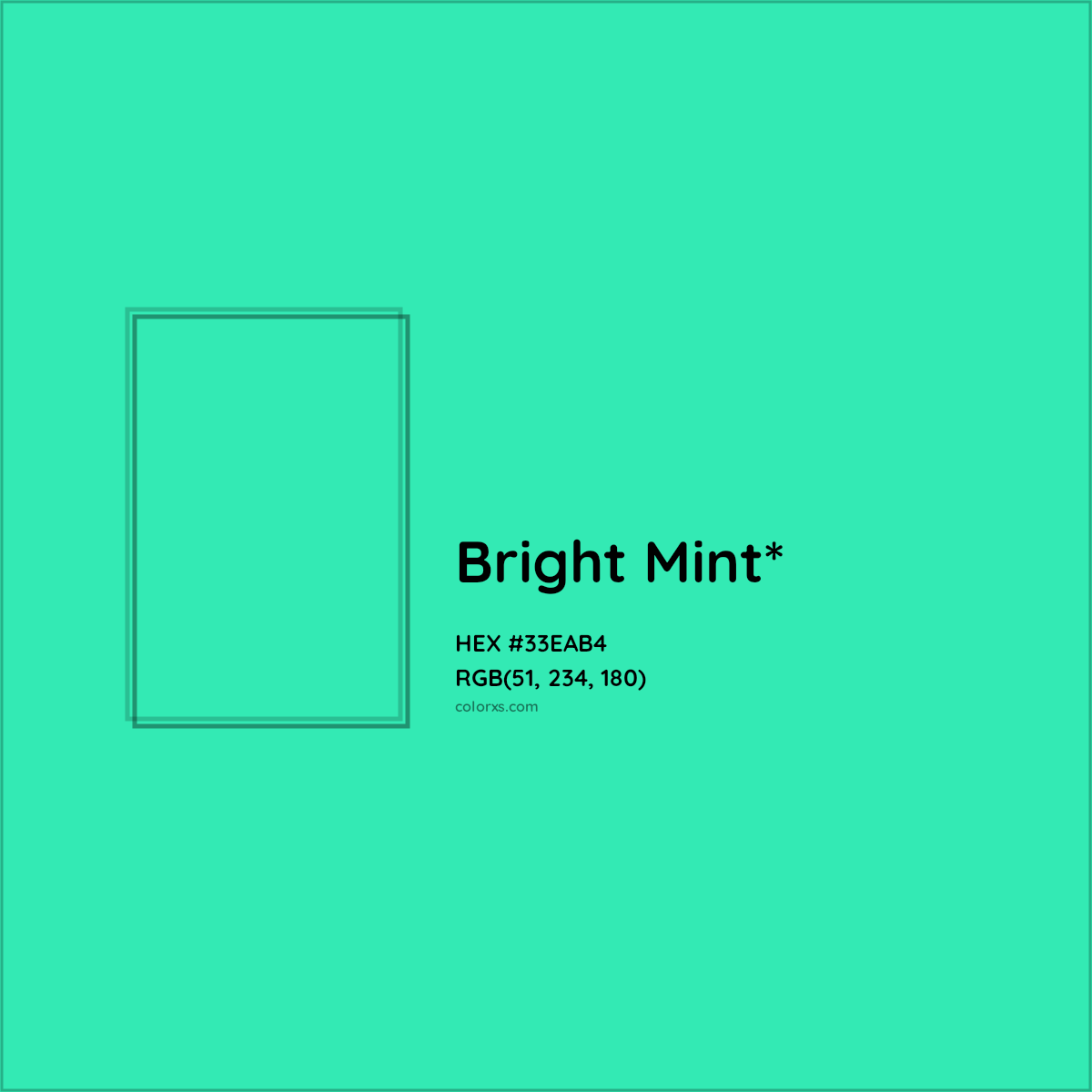 HEX #33EAB4 Color Name, Color Code, Palettes, Similar Paints, Images