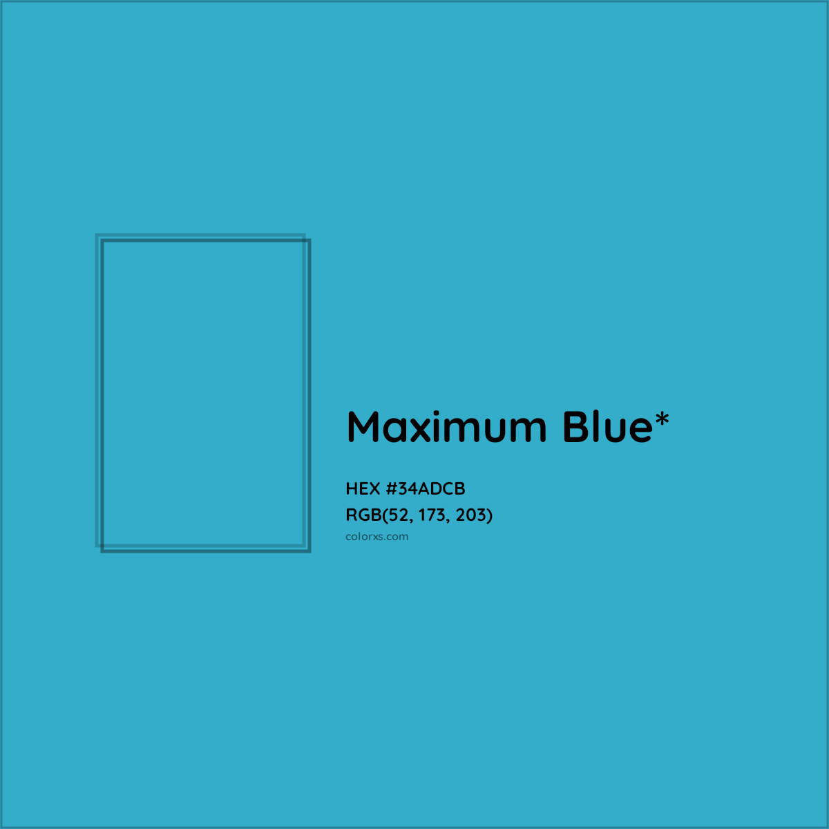 HEX #34ADCB Color Name, Color Code, Palettes, Similar Paints, Images