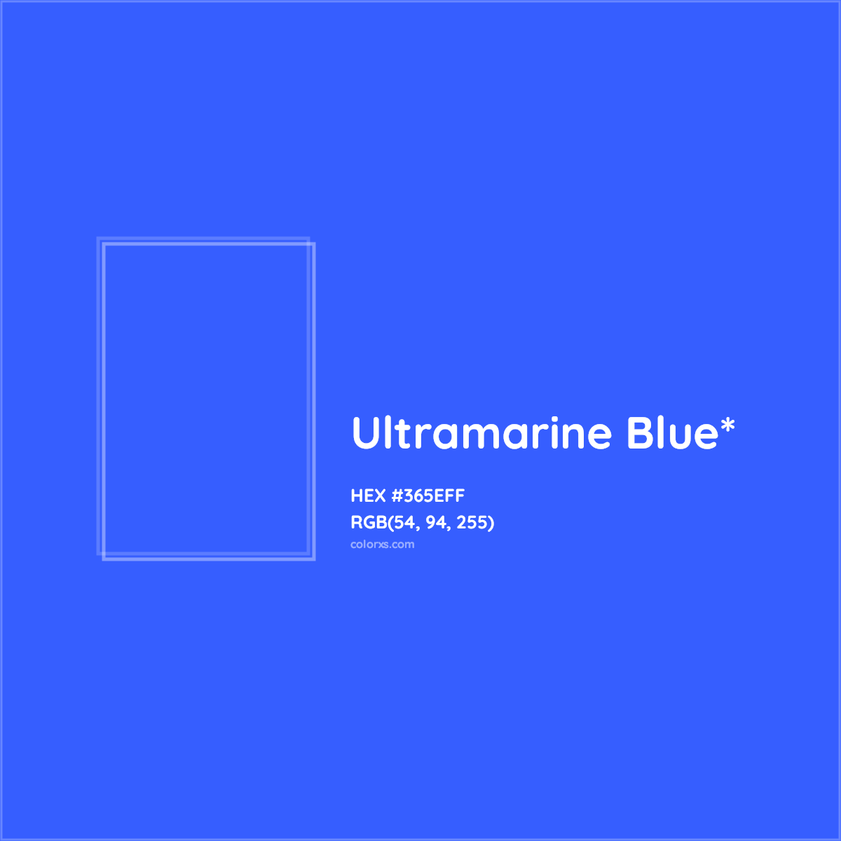 HEX #365EFF Color Name, Color Code, Palettes, Similar Paints, Images