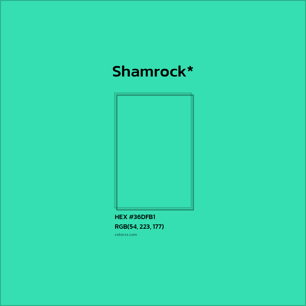 HEX #36DFB1 Color Name, Color Code, Palettes, Similar Paints, Images