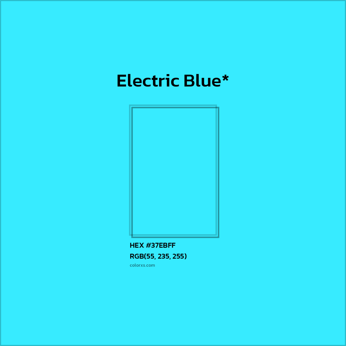 HEX #37EBFF Color Name, Color Code, Palettes, Similar Paints, Images