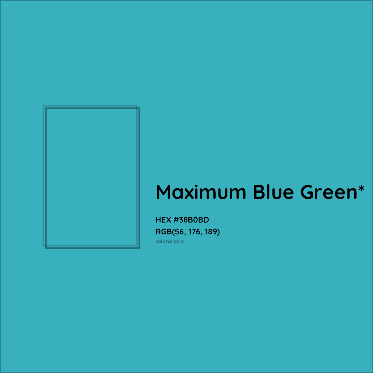 HEX #38B0BD Color Name, Color Code, Palettes, Similar Paints, Images