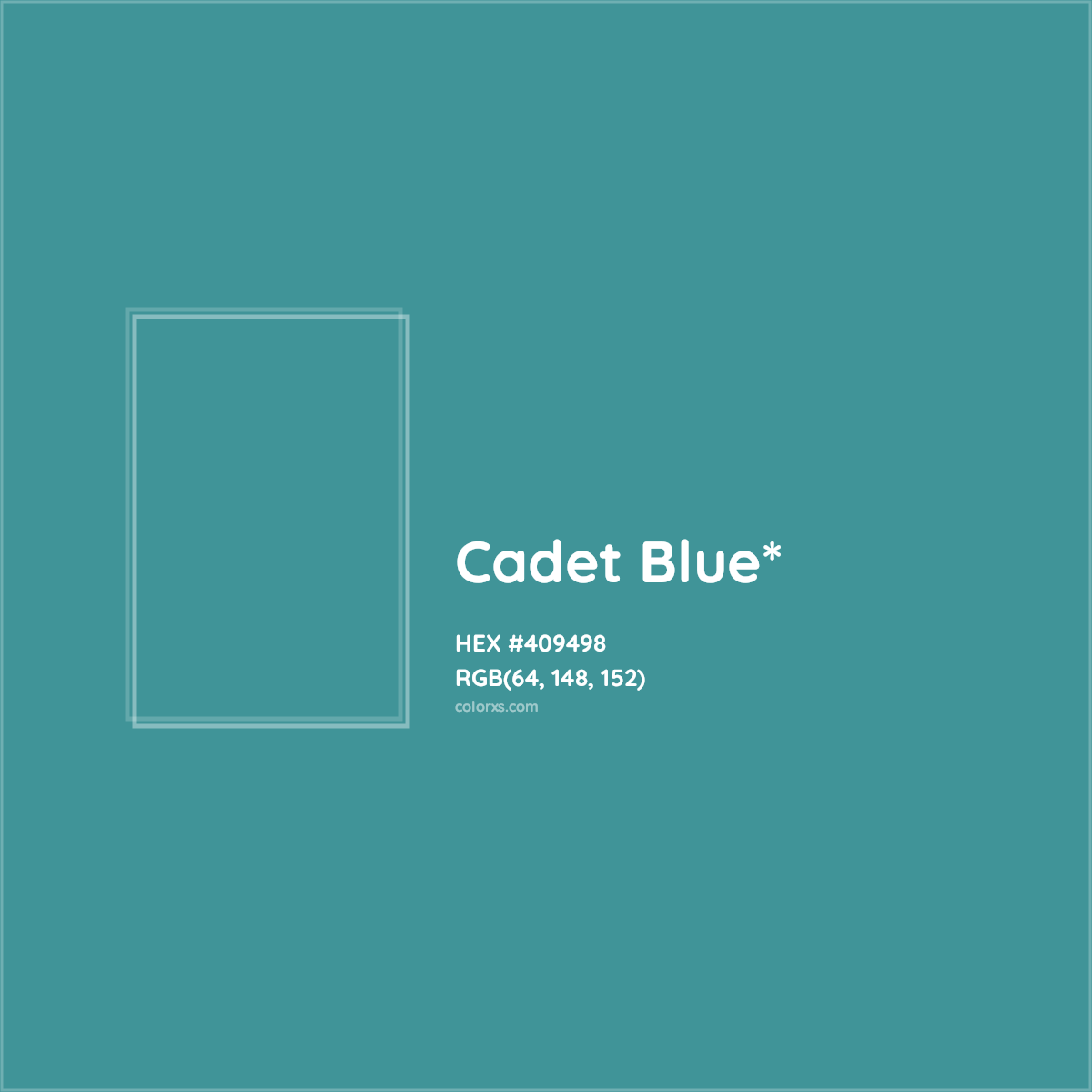 HEX #409498 Color Name, Color Code, Palettes, Similar Paints, Images