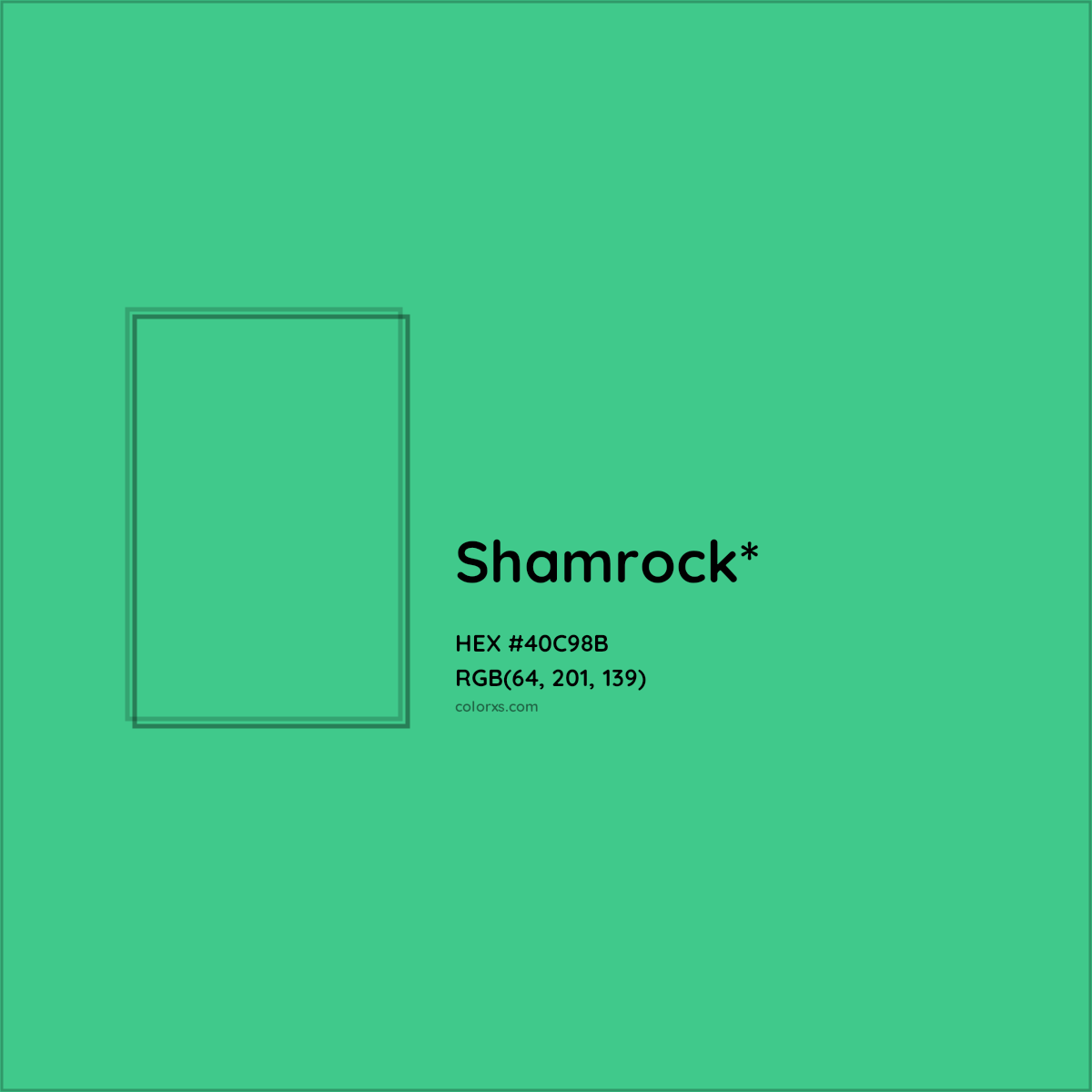 HEX #40C98B Color Name, Color Code, Palettes, Similar Paints, Images