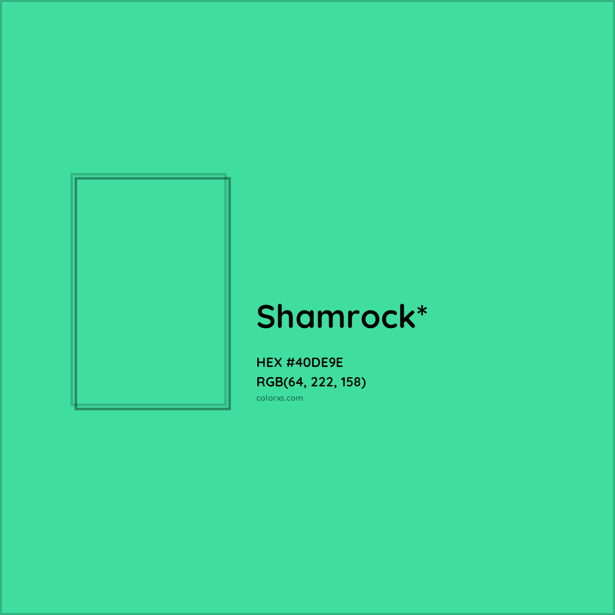 HEX #40DE9E Color Name, Color Code, Palettes, Similar Paints, Images