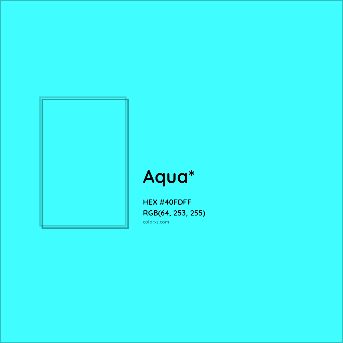 HEX #40FDFF Color Name, Color Code, Palettes, Similar Paints, Images