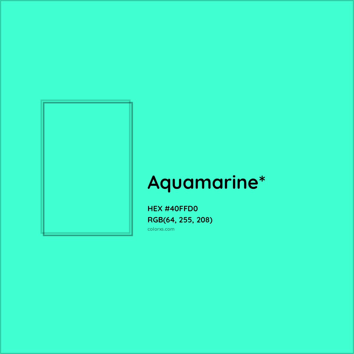 HEX #40FFD0 Color Name, Color Code, Palettes, Similar Paints, Images