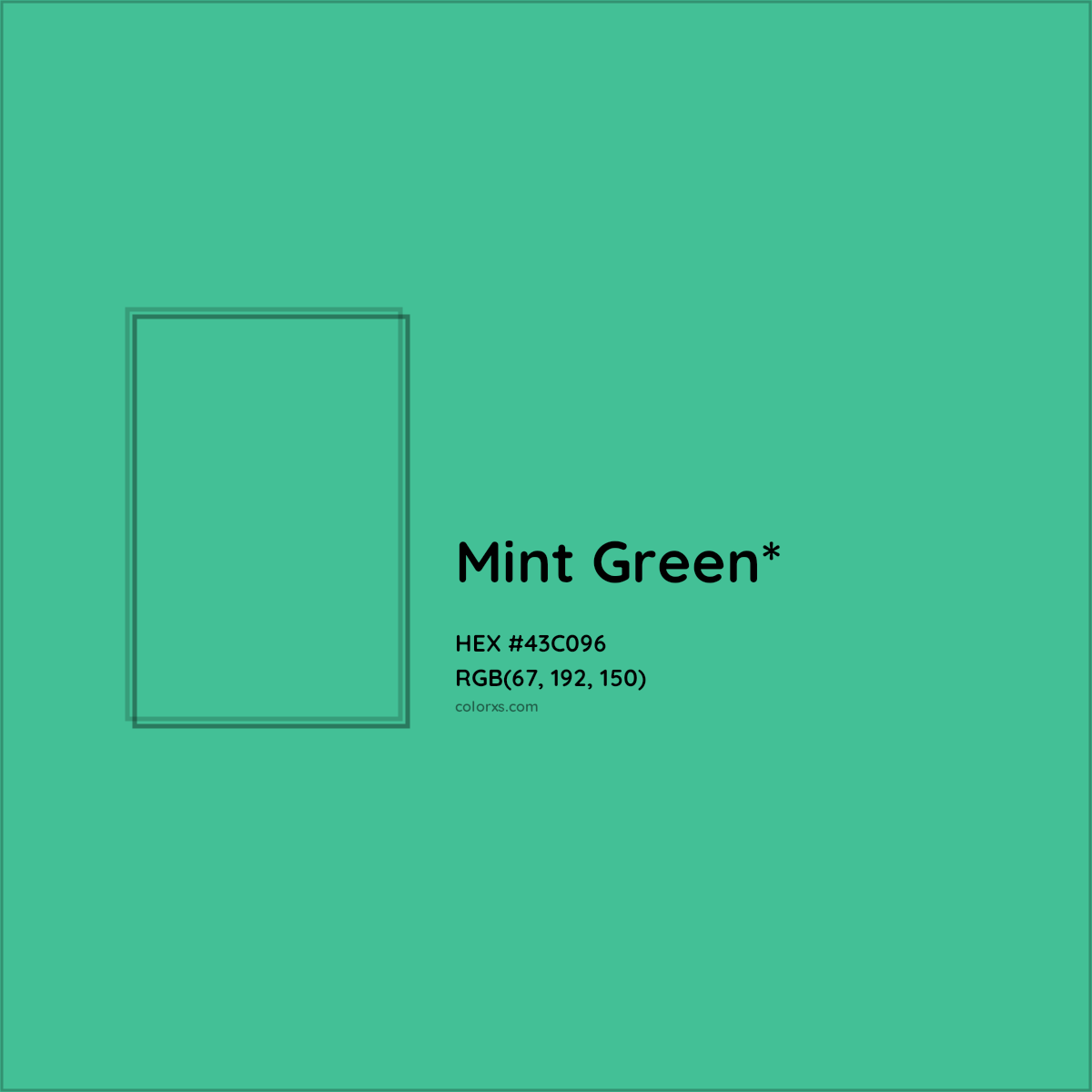 HEX #43C096 Color Name, Color Code, Palettes, Similar Paints, Images