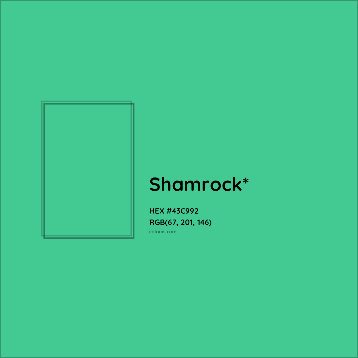 HEX #43C992 Color Name, Color Code, Palettes, Similar Paints, Images