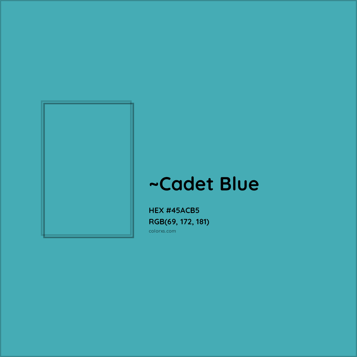 HEX #45ACB5 Color Name, Color Code, Palettes, Similar Paints, Images