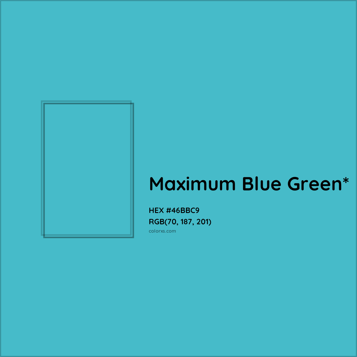 HEX #46BBC9 Color Name, Color Code, Palettes, Similar Paints, Images