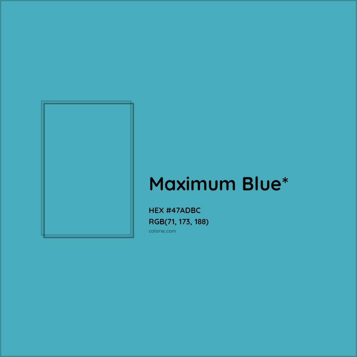 HEX #47ADBC Color Name, Color Code, Palettes, Similar Paints, Images